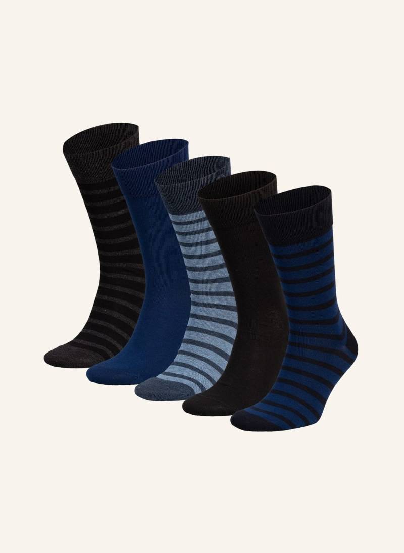 Falke 5er-Pack Strümpfe Happy Box In Geschenkbox grau von Falke