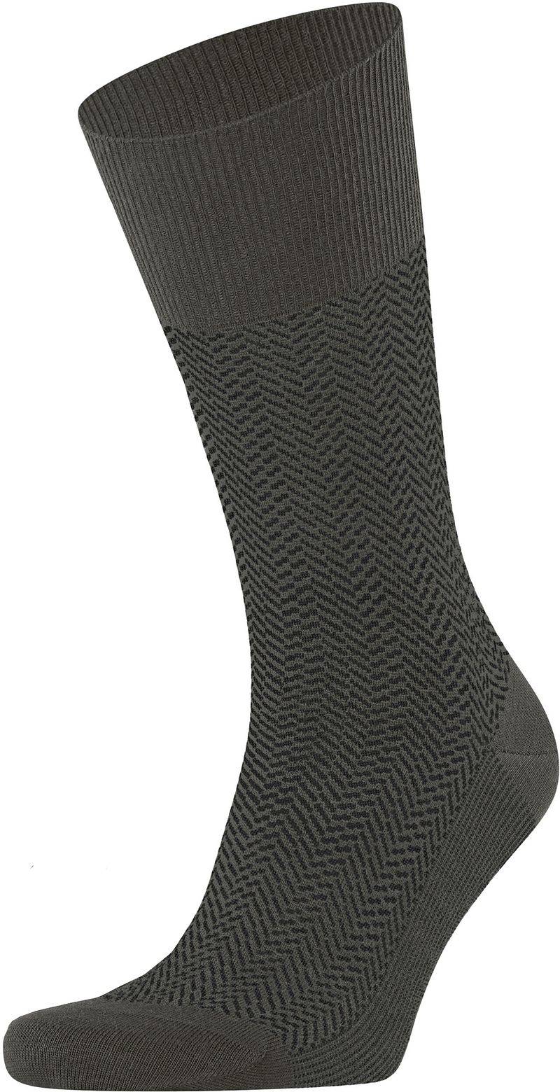 Falke Airport Herringstripe Socke Army - Größe 39-42 von Falke