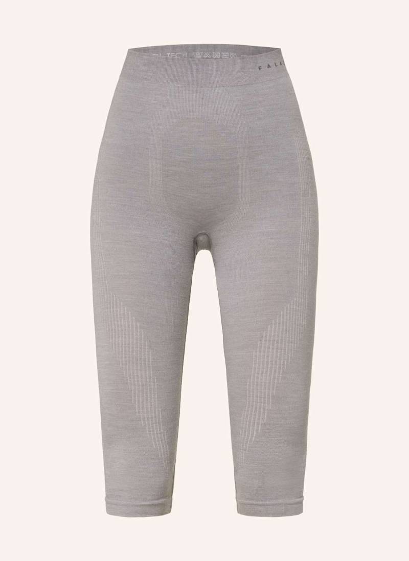 Falke Funktionswäsche-Hose Wool-Tech Mit Verkürzter Beinlänge grau von Falke