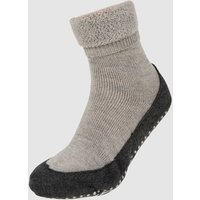 Falke Socken mit elastischem Rippenbündchen Modell 'COSYSHOES' in Hellgrau Melange, Größe 43/44 von Falke