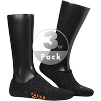 Falke Herren Füßlinge Grau Schurwolle unifarben von Falke