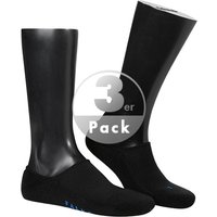 Falke Herren Füßlinge Schwarz Schurwolle unifarben von Falke