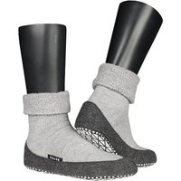 Falke Herren Hausschuhe Grau/Grau Merinowolle unifarben von Falke