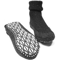 Falke Herren Hausschuhe grau Merinowolle unifarben von Falke