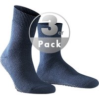 Falke Herren Homepads blau Merinowolle unifarben von Falke