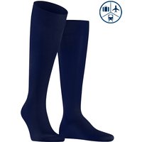 Falke Herren Kniestrümpfe blau Baumwolle unifarben von Falke