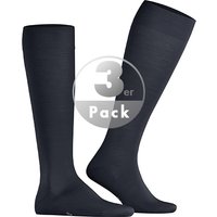 Falke Herren Kniestrümpfe blau Mikrofaser unifarben von Falke