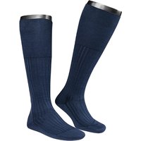 Falke Herren Kniestrümpfe blau Baumwolle unifarben von Falke