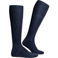 Falke Herren Kniestrümpfe blau Seide unifarben von Falke