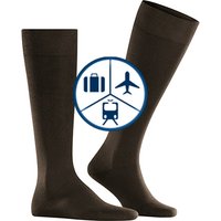 Falke Herren Kniestrümpfe braun Baumwolle unifarben von Falke