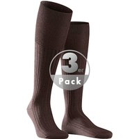 Falke Herren Kniestrümpfe braun Schur-Wolle unifarben von Falke