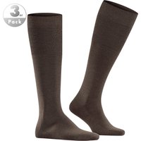 Falke Herren Kniestrümpfe braun Schur-Wolle unifarben von Falke