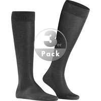 Falke Herren Kniestrümpfe grau Baumwolle unifarben von Falke