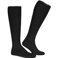 Falke Herren Kniestrümpfe schwarz Baumwolle unifarben von Falke