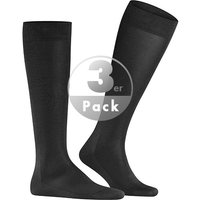 Falke Herren Kniestrümpfe schwarz Baumwolle unifarben von Falke