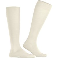 Falke Herren Kniestrümpfe Weiß Mikrofaser unifarben von Falke