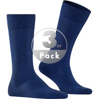 Falke Herren Sneakersocken blau Baumwolle unifarben von Falke