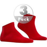 Falke Herren Sneakersocken rot Baumwolle unifarben von Falke