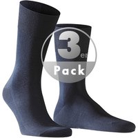 Falke Herren Socke blau Baumwolle unifarben von Falke