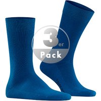Falke Herren Socken blau Baumwolle unifarben von Falke