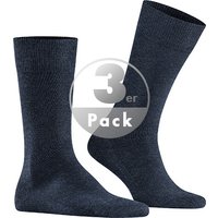 Falke Herren Socken blau Baumwolle unifarben von Falke