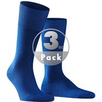 Falke Herren Socken blau Merinowolle unifarben von Falke