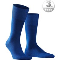 Falke Herren Socken blau Merinowolle unifarben von Falke