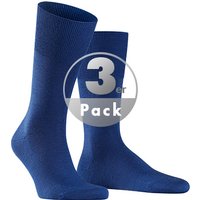 Falke Herren Socken blau Merinowolle unifarben von Falke