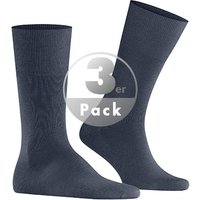 Falke Herren Socken blau Merinowolle unifarben von Falke