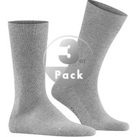 Falke Herren Socken grau Baumwolle unifarben von Falke