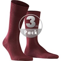 Falke Herren Socken rot Baumwolle unifarben von Falke