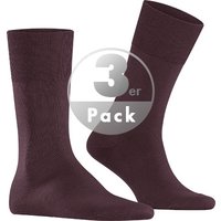 Falke Herren Socken rot Baumwolle unifarben von Falke