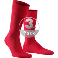 Falke Herren Socken rot Merinowolle unifarben von Falke