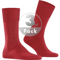 Falke Herren Socken rot Merinowolle unifarben von Falke