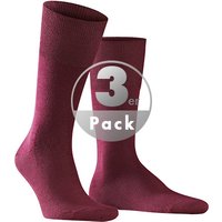 Falke Herren Socken rot Merinowolle unifarben von Falke