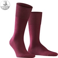 Falke Herren Socken rot Merinowolle unifarben von Falke