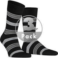 Falke Herren Socken schwarz Baumwolle & Mix Gestreift von Falke