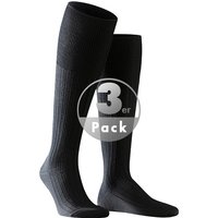 Falke Herren Kniestrümpfe schwarz Merinowolle unifarben von Falke