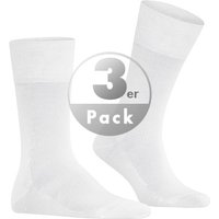 Falke Herren Socken weiß Baumwolle unifarben von Falke