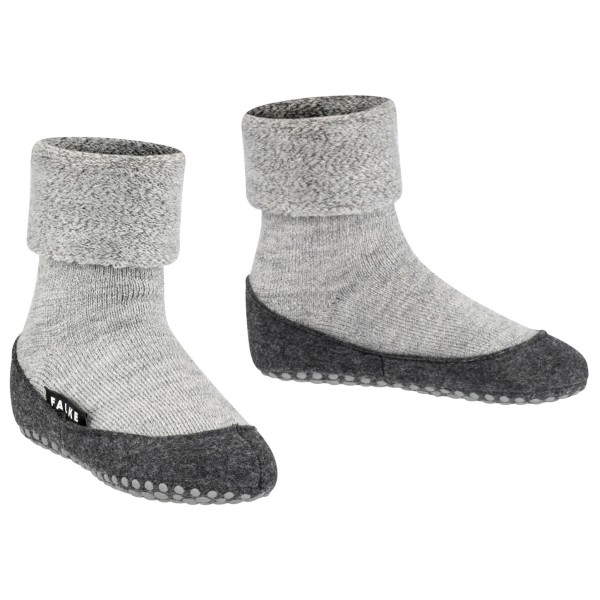 Falke - Kid's Cosyshoe Basic - Hüttenschuhe Gr 25-26 grau von Falke