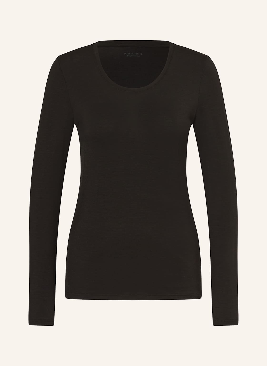 Falke Longsleeve Daily Climawool schwarz von Falke