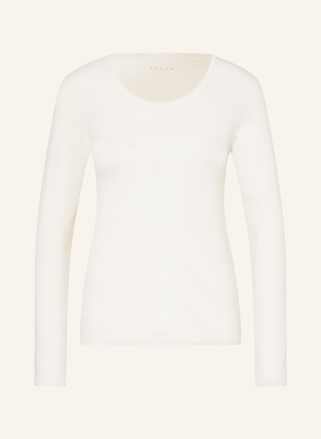 Falke Longsleeve Daily Climawool weiss von Falke
