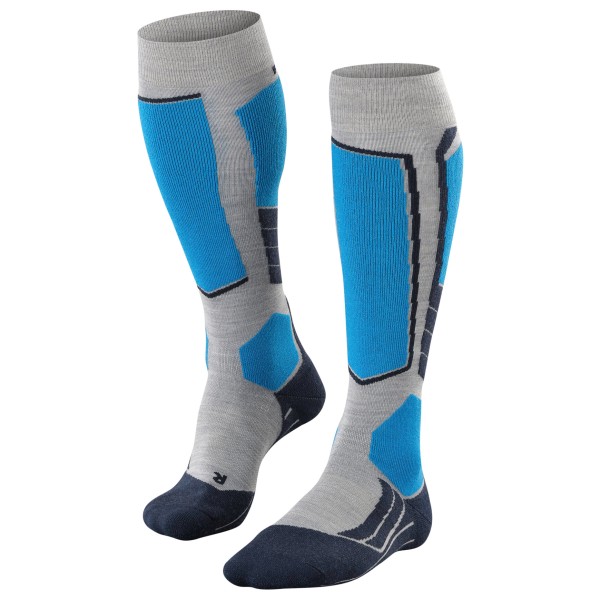 Falke - SK 2 Wool - Skisocken Gr 39-41 blau/grau von Falke