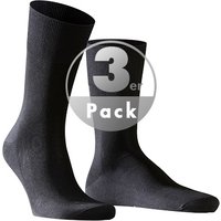 Falke Herren Socke schwarz Baumwolle & Mix unifarben von Falke