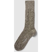 Falke Socken in melierter Optik Modell 'Pile' in Khaki Melange, Größe 39/42 von Falke