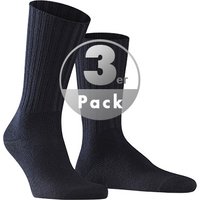 Falke Herren Socken blau Schur-Wolle unifarben von Falke