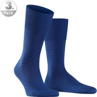 Falke Herren Socken blau Merinowolle unifarben von Falke