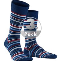 Falke Herren Socken blau Baumwolle Gestreift von Falke