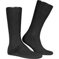 Falke Herren Socken schwarz Piuma Baumwolle unifarben von Falke