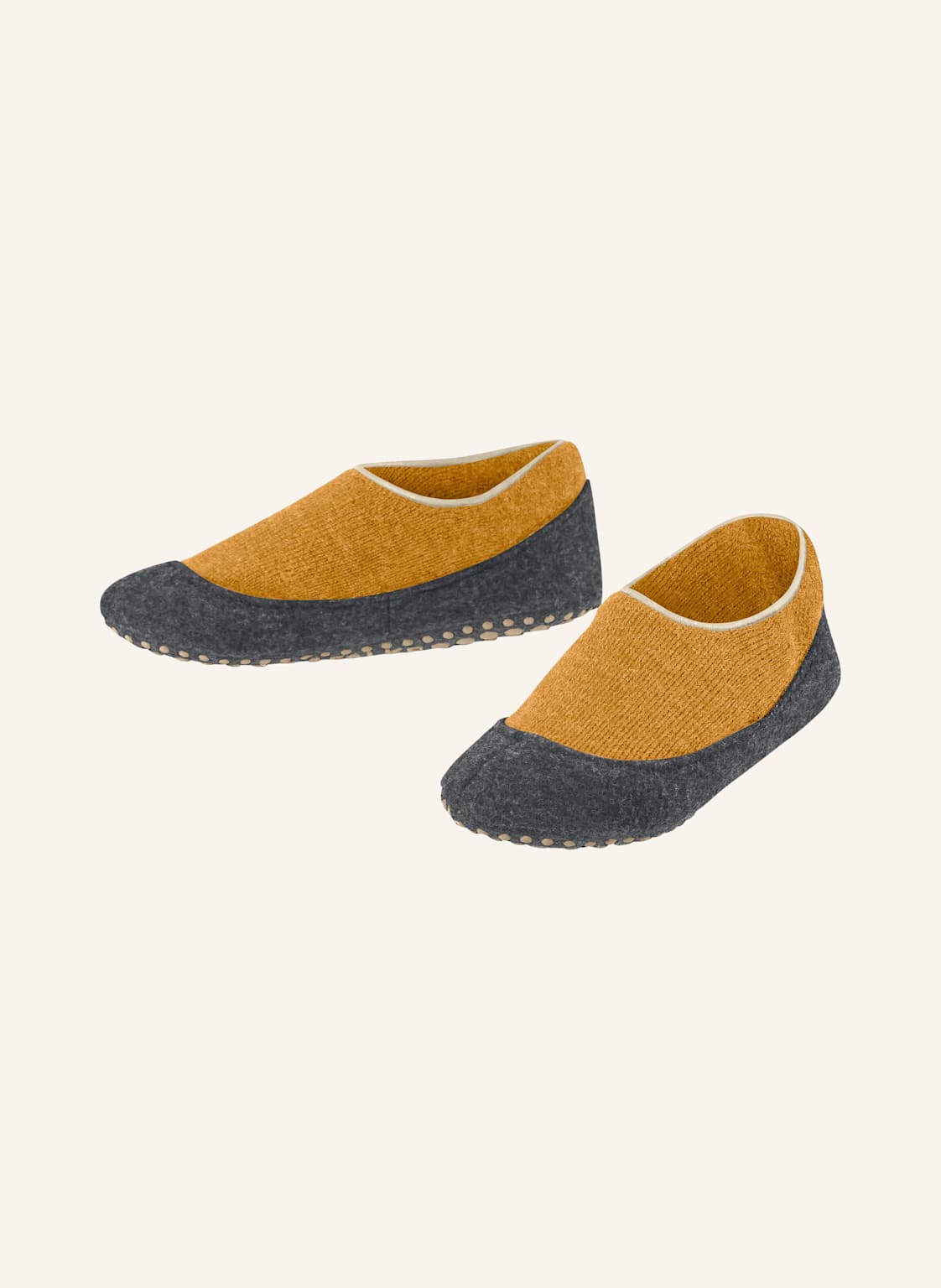 Falke Stoppersocken Cosy Slipper Aus Merinowolle gelb von Falke